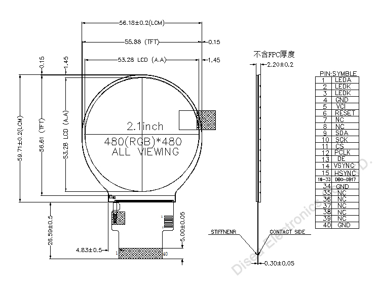 ZW-T021BCSA-01 outline drawing