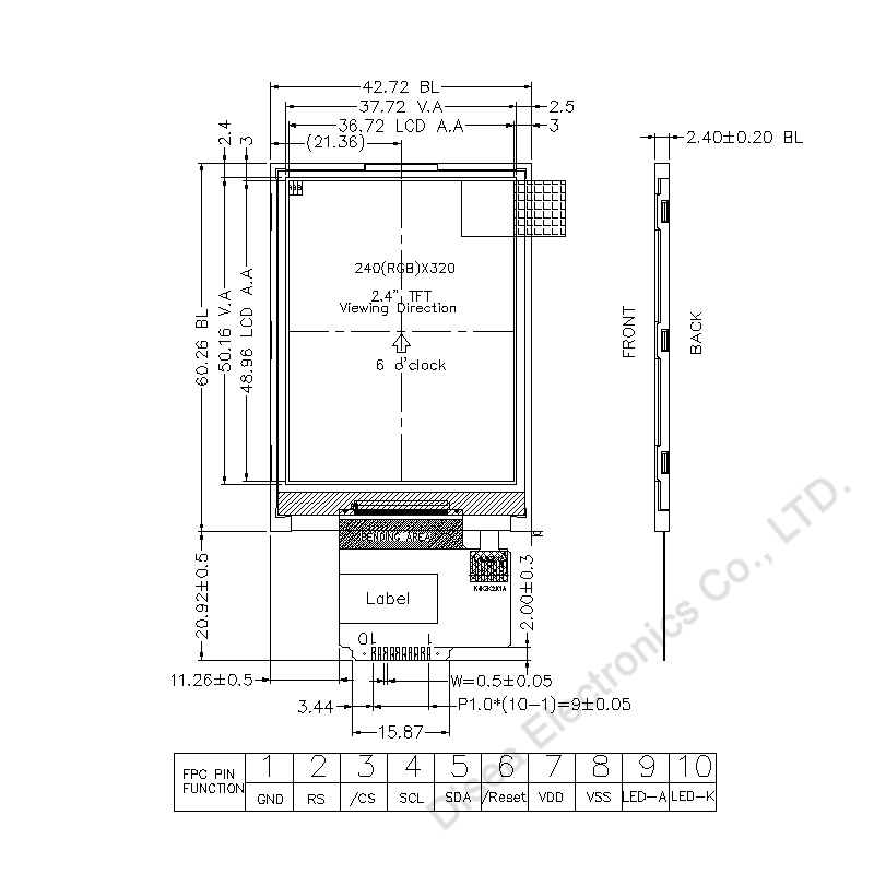 ZW-T024SQS-09 outline drawing