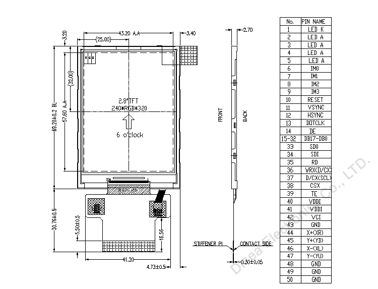 ZW-T028SQS-01 outline drawing