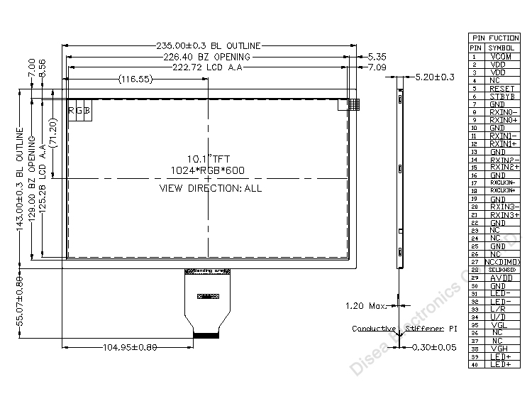 ZW-T101BAHA-01 outline drawing