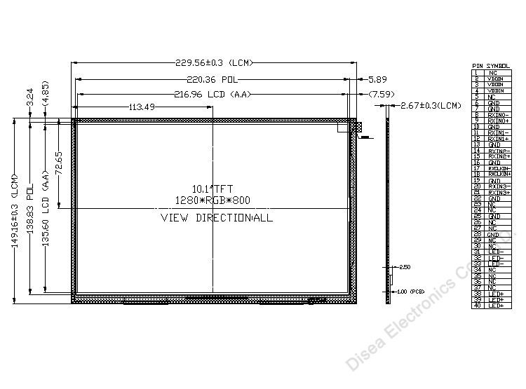 ZW-T101BIHA-01 outline drawing